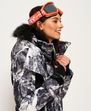 Superdry Snow Puffer Női Kabát Fekete | AZWGK5761